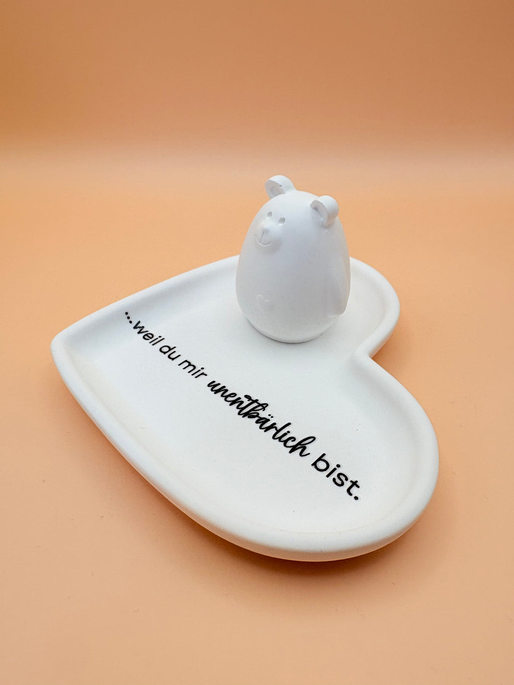 Herzschale mit Bärchen - "du bist unendbärlich"