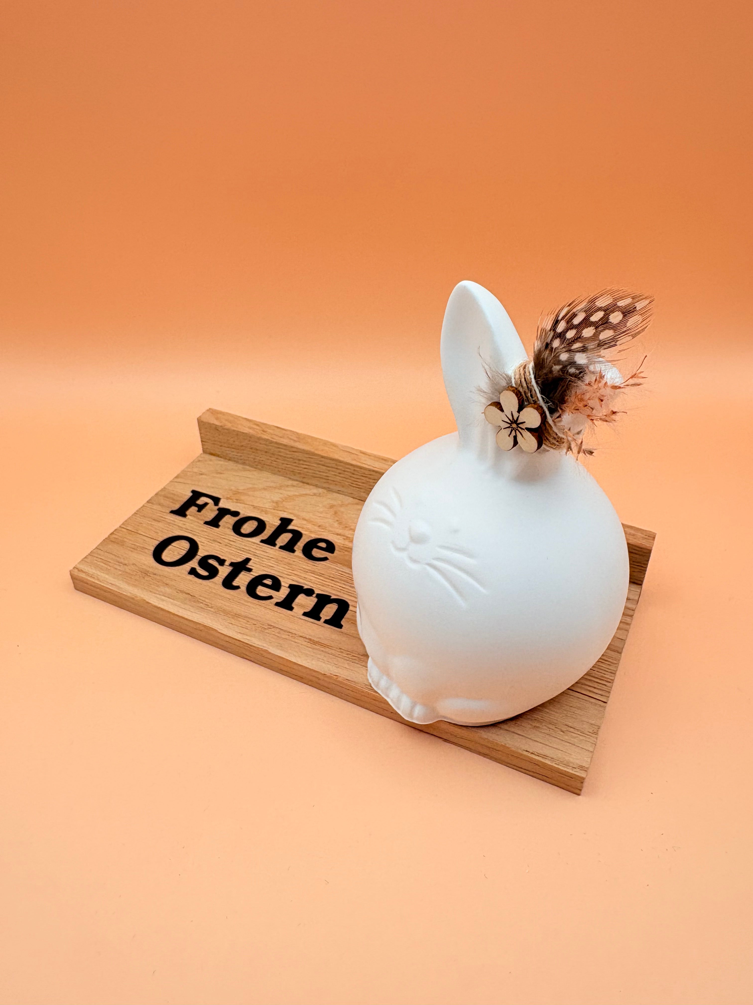 Osterhase wünscht "Frohe Ostern"