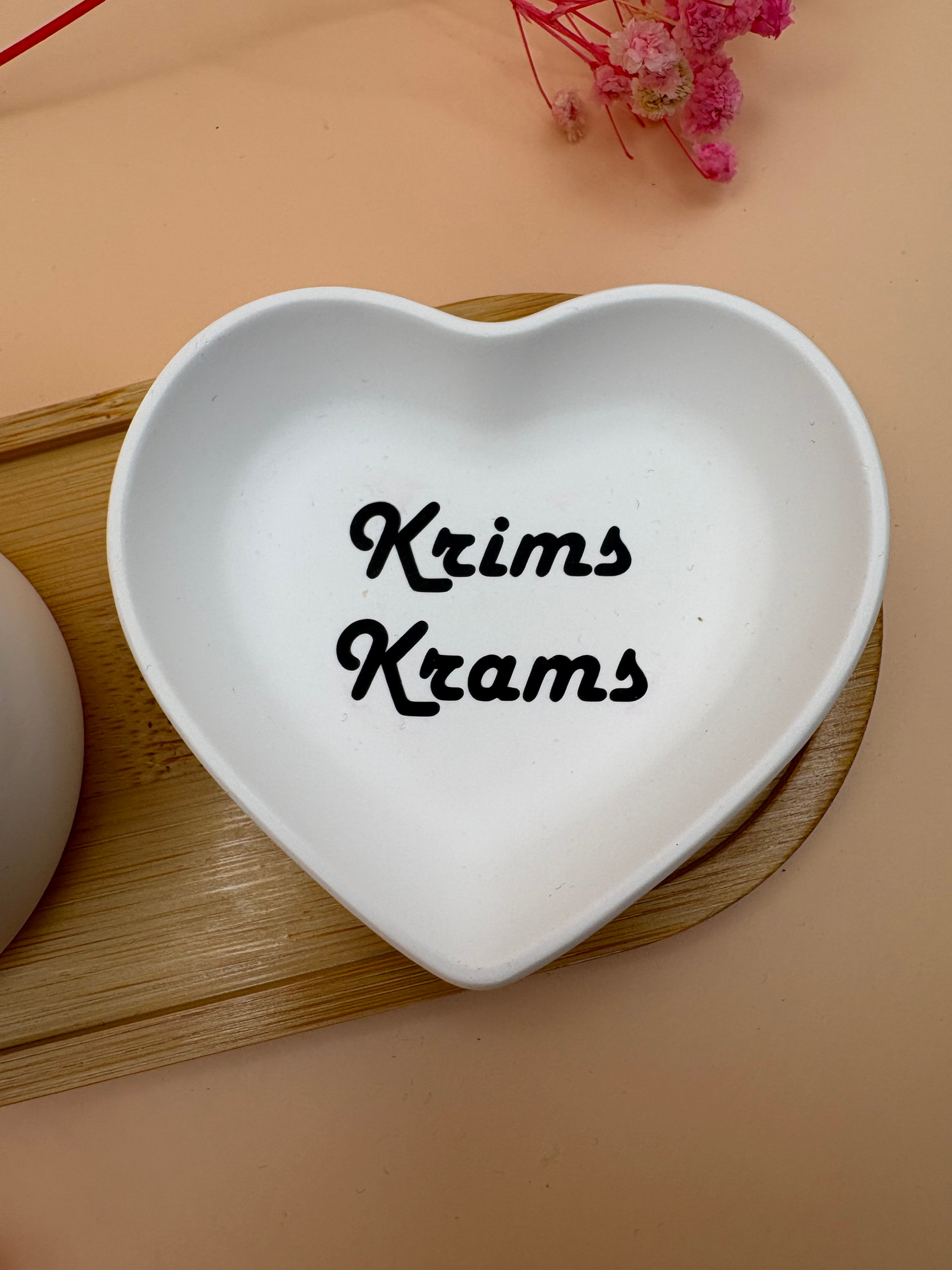 "Krims Krams" - Tellichthalter mit kleiner Schüssel auf Holztablett